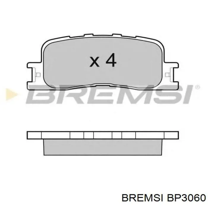 BP3060 Bremsi колодки гальмові задні, дискові
