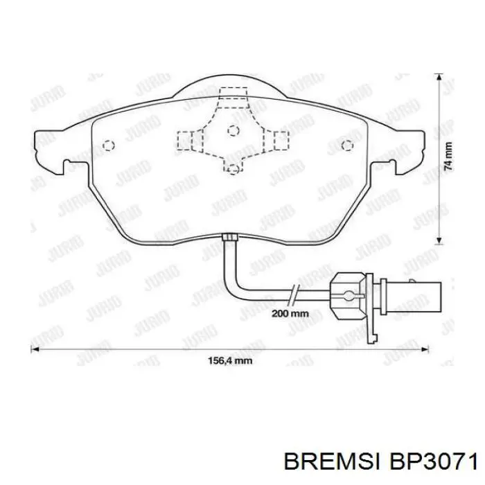 Купити BP3071 Bremsi Колодки гальмівні передні, дискові