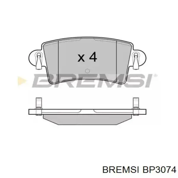 Колодки гальмові задні, дискові BP3074 Bremsi