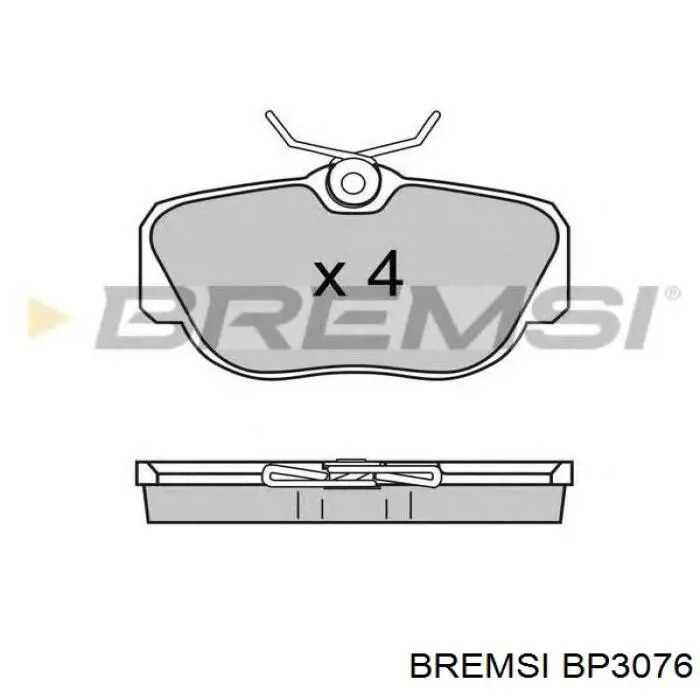 BP3076 Bremsi Передні гальмівні колодки