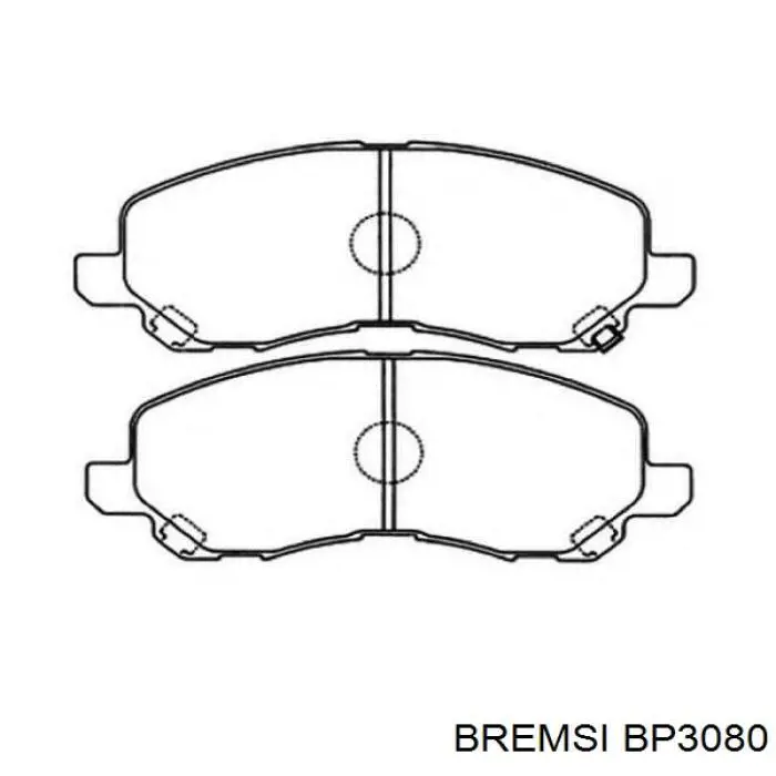 BP3080 Bremsi Передні гальмівні колодки