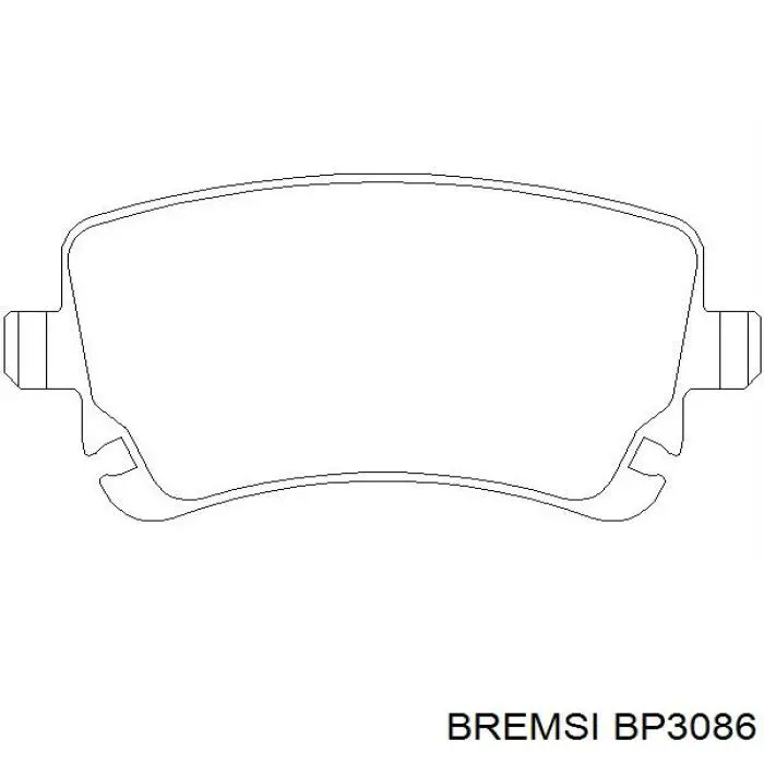 Задні гальмівні колодки Bremsi BP3086 ціна, від 21.64 USD