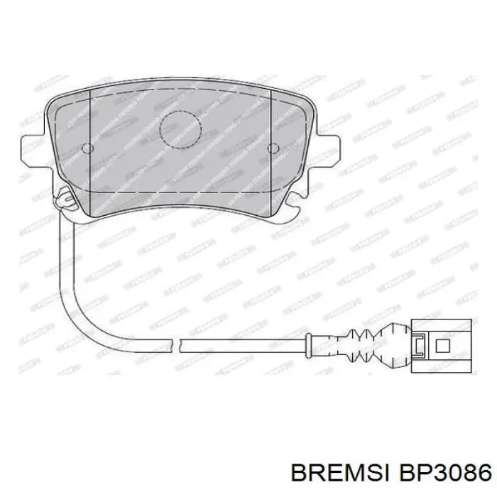 Купити BP3086 Bremsi Задні колодки