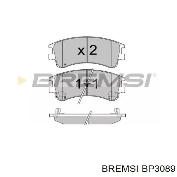 Колодки гальмівні передні, дискові BP3089 Bremsi