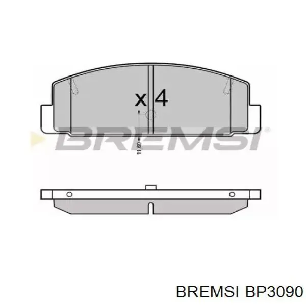 Колодки гальмові задні, дискові BP3090 Bremsi