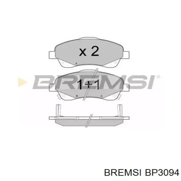 Гальмівні колодки Bremsi BP3094 ціна, від 25.51 USD