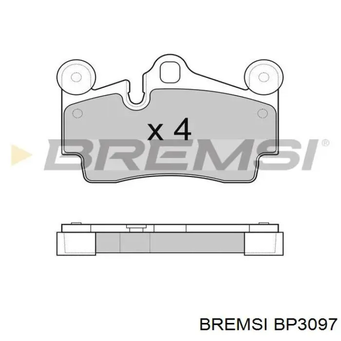 BP3097 Bremsi Колодки гальмівні задні, дискові
