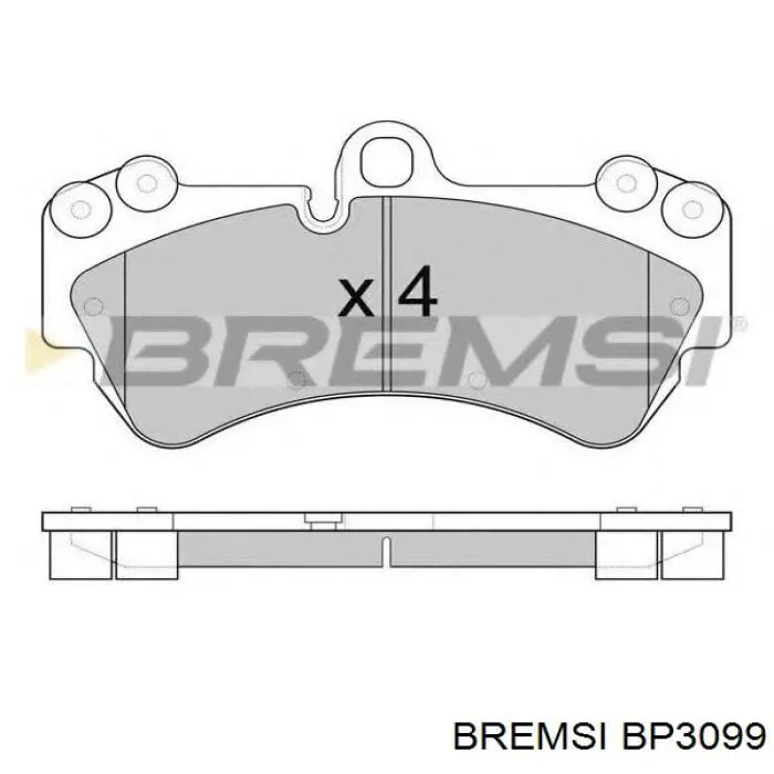 Передні тормозні колодки BP3099 Bremsi