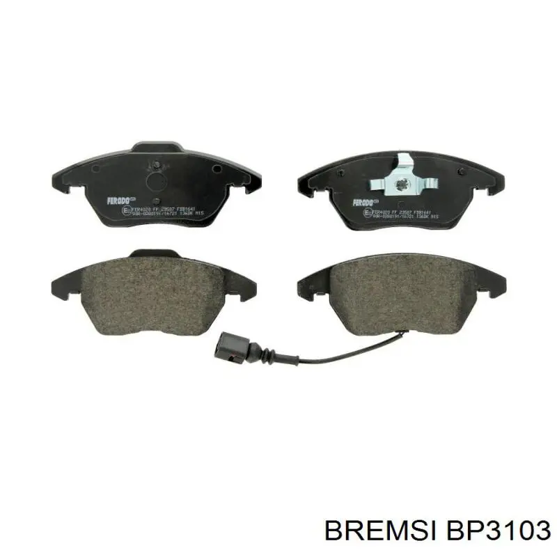 BP3103 Bremsi Передні гальмівні колодки