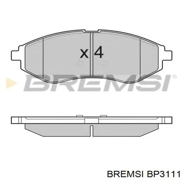 Колодки гальмівні передні, дискові BP3111 Bremsi