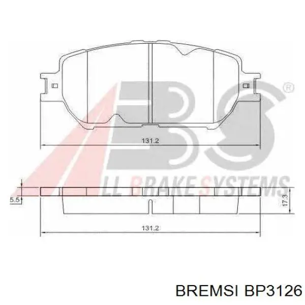 Гальмівні колодки Bremsi BP3126 ціна, від 20.47 USD