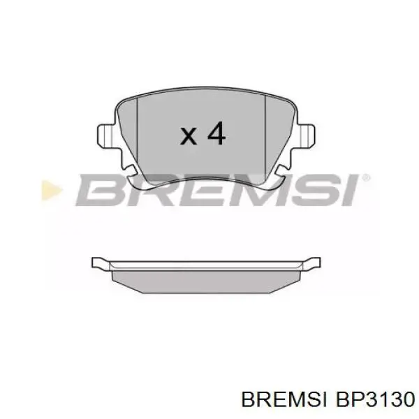 BP3130 Bremsi Колодки гальмівні задні, дискові