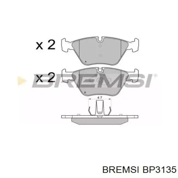 BP3135 Bremsi Передні гальмівні колодки