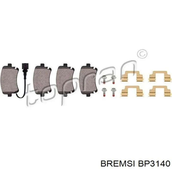 Задні гальмівні колодки Bremsi BP3140 ціна, від 19.00 USD