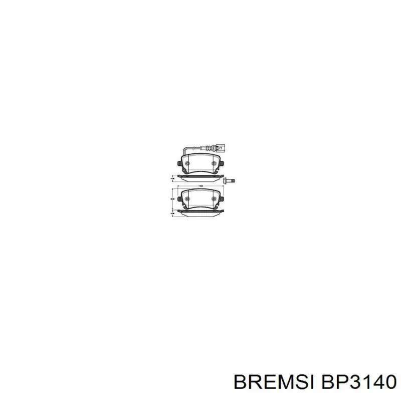 Купити BP3140 Bremsi Задні колодки