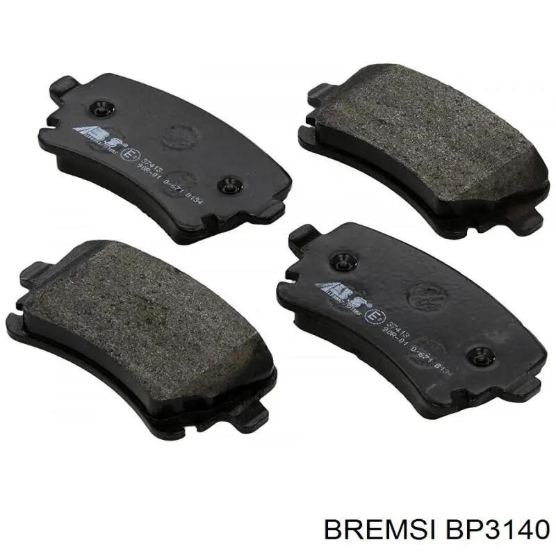 Задні гальмівні колодки BP3140 Bremsi