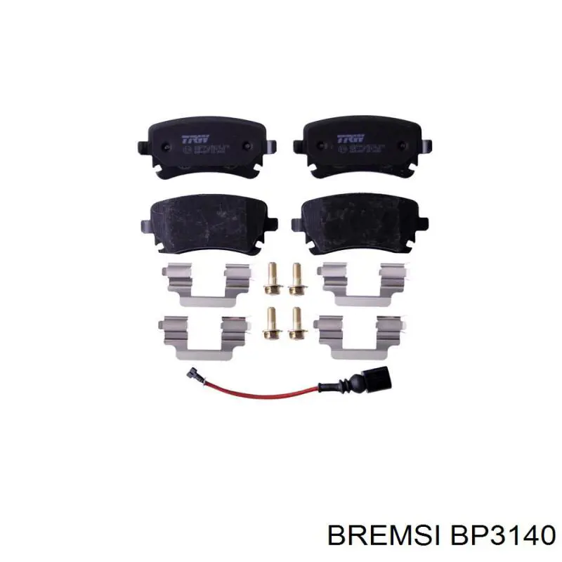 BP3140 Bremsi Колодки гальмівні задні, дискові