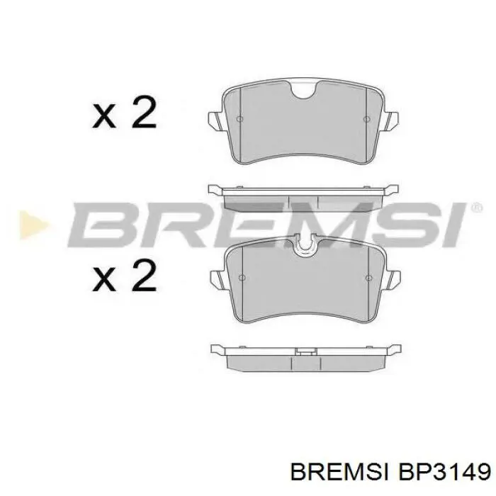 Гальмівні колодки Bremsi BP3149 ціна, від 35.29 USD