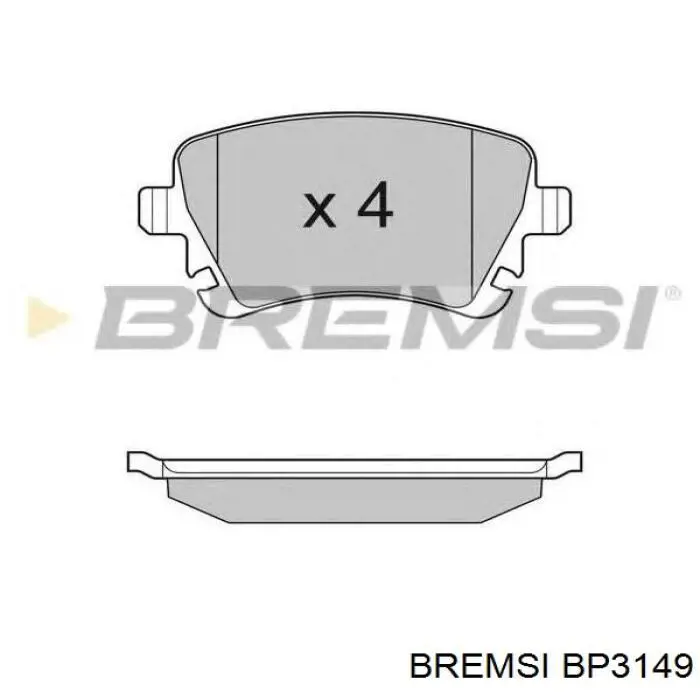 Купити BP3149 Bremsi Колодки гальмівні передні, дискові