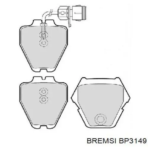 Передні тормозні колодки BP3149 Bremsi