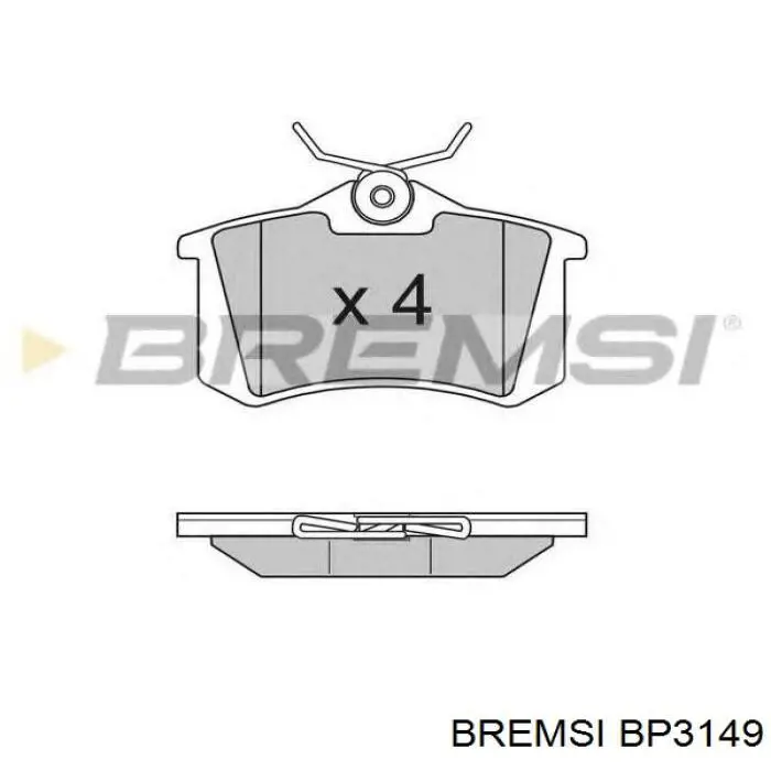 BP3149 Bremsi Передні гальмівні колодки