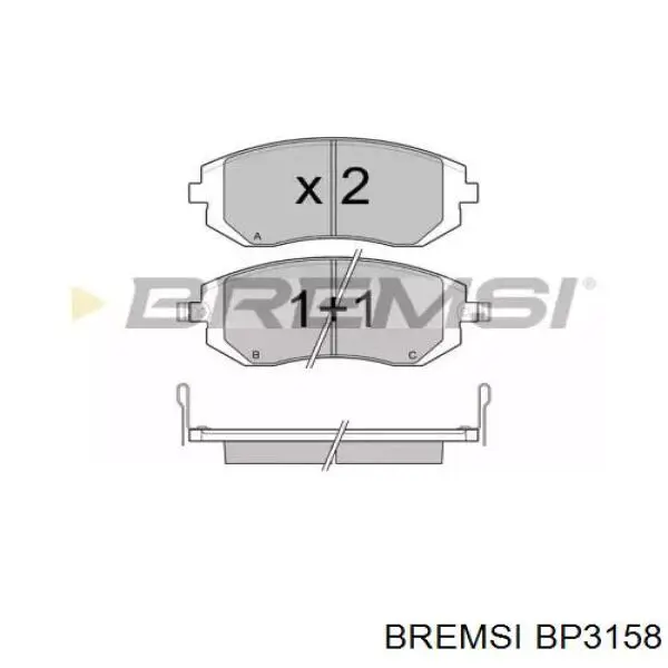 Тормозні колодки Bremsi BP3158