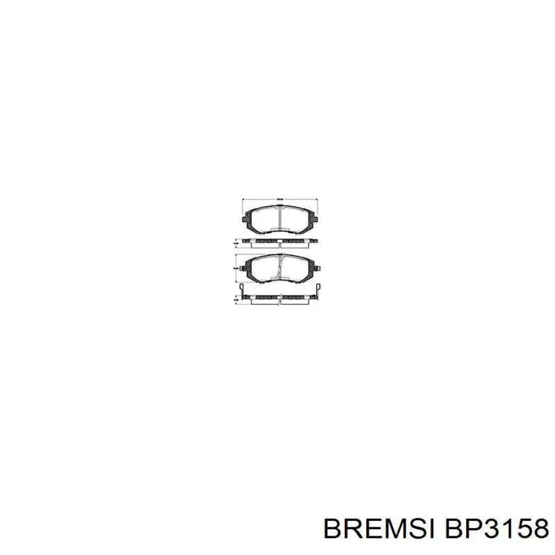 Передні тормозні колодки BP3158 Bremsi