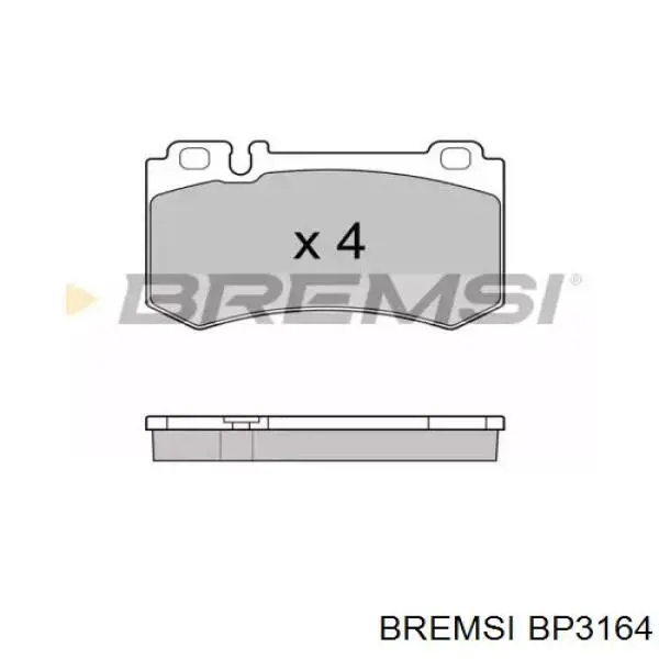 Колодки гальмові задні, дискові BP3164 Bremsi