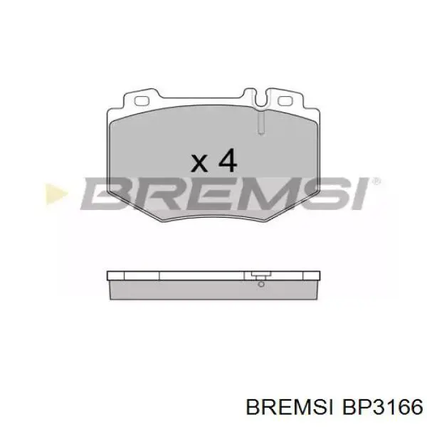 Гальмівні колодки Bremsi BP3166 ціна, від 35.19 USD