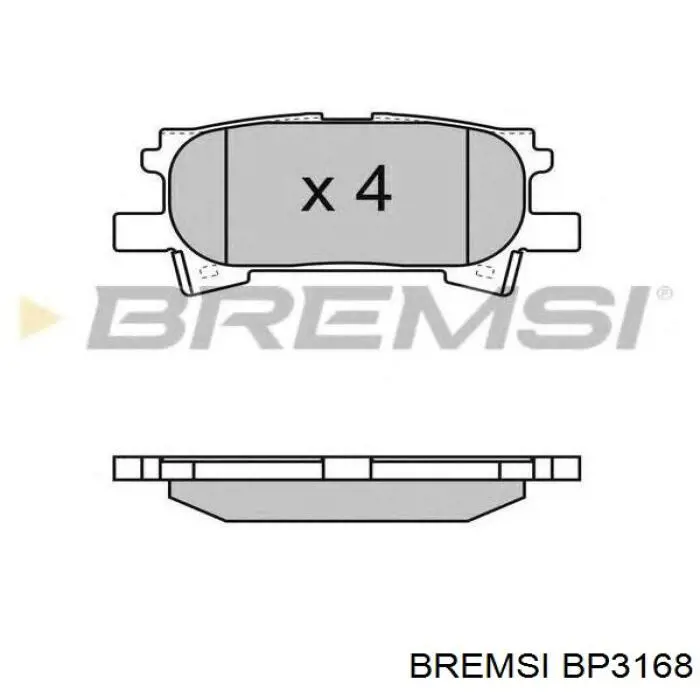 Купити BP3168 Bremsi Колодки гальмівні передні, дискові