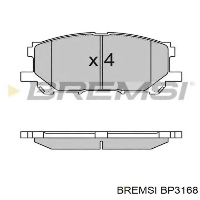 Колодки гальмівні передні, дискові BP3168 Bremsi