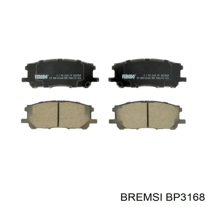 Гальмівні колодки Bremsi BP3168 ціна, від 26.00 USD
