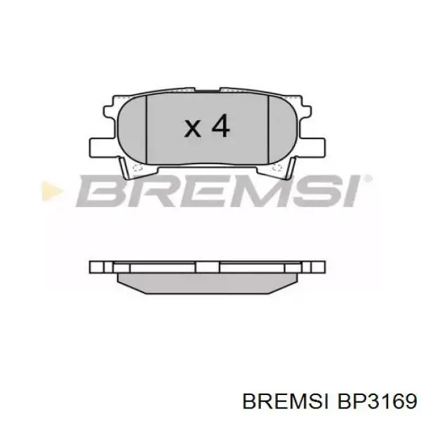 Задні гальмівні колодки Bremsi BP3169 ціна, від 16.34 USD