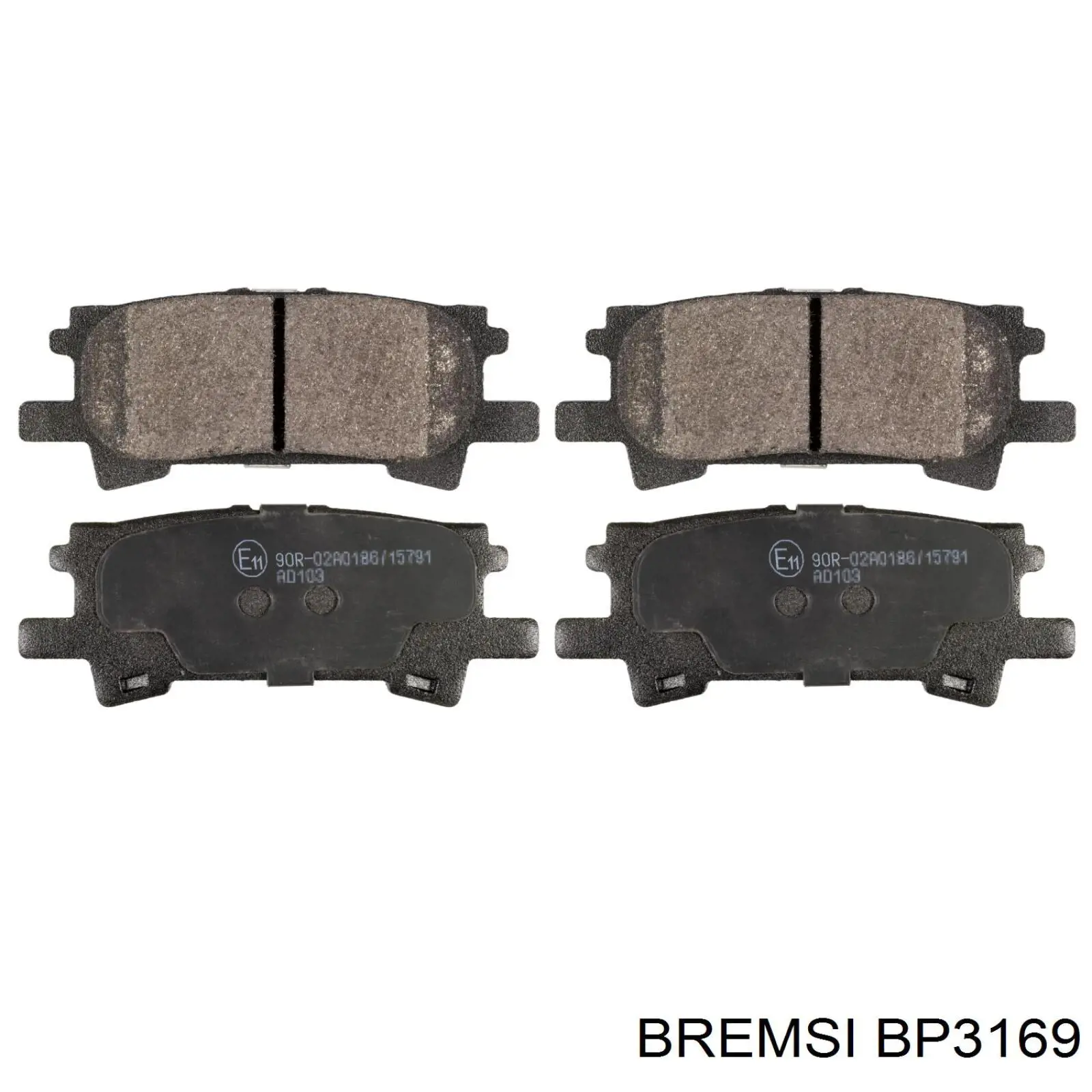 BP3169 Bremsi колодки гальмові задні, дискові