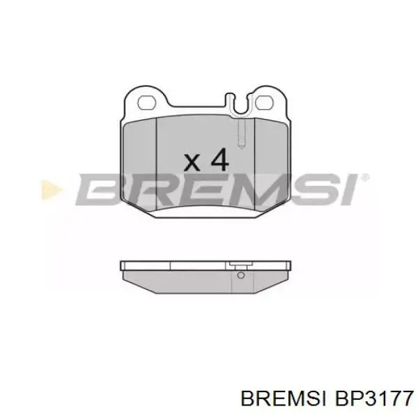 BP3177 Bremsi Колодки гальмівні задні, дискові