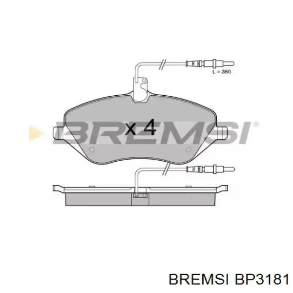 BP3181 Bremsi колодки гальмівні передні, дискові