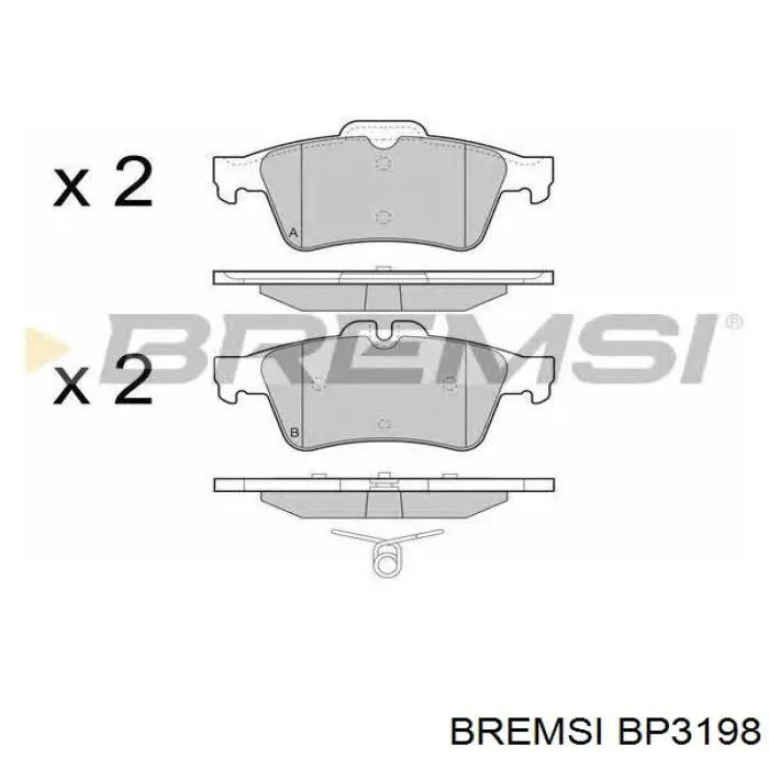 Купити BP3198 Bremsi Задні колодки