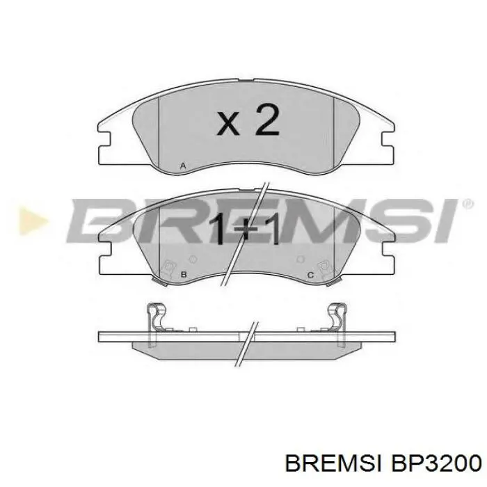 BP3200 Bremsi колодки гальмівні передні, дискові
