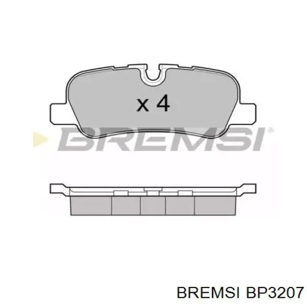 BP3207 Bremsi колодки гальмові задні, дискові