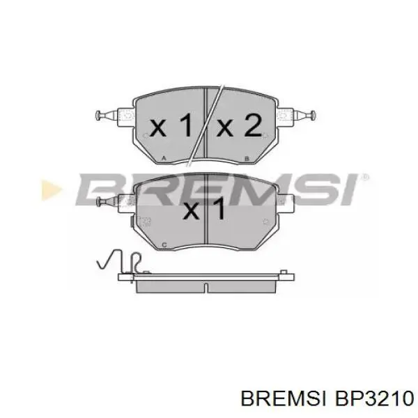 BP3210 Bremsi колодки гальмівні передні, дискові