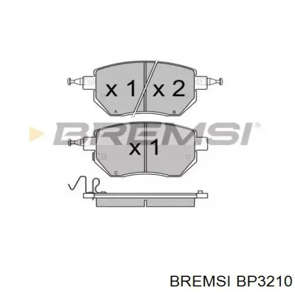 Колодки гальмівні передні, дискові BP3210 Bremsi