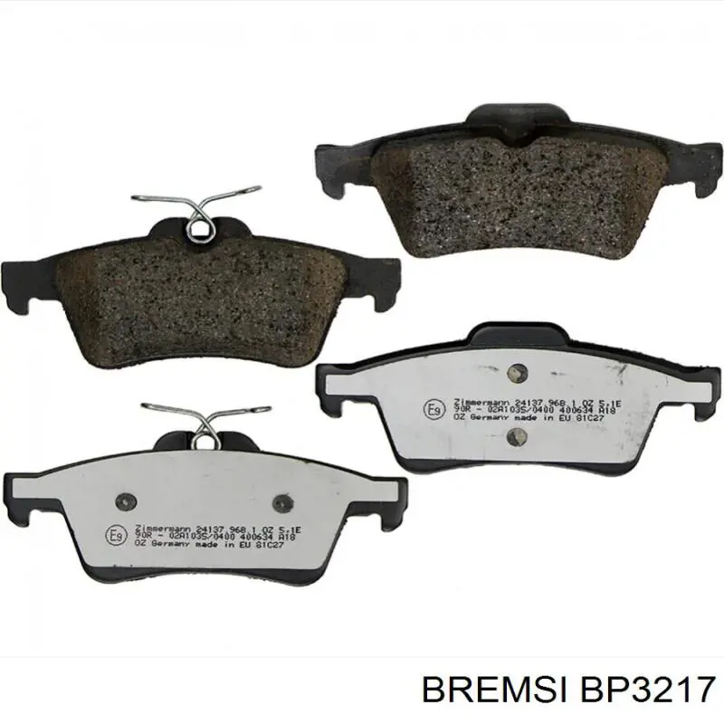 Задні гальмівні колодки Bremsi BP3217 ціна, від 15.87 USD