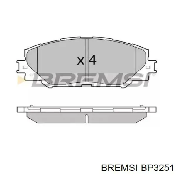 BP3251 Bremsi Передні гальмівні колодки