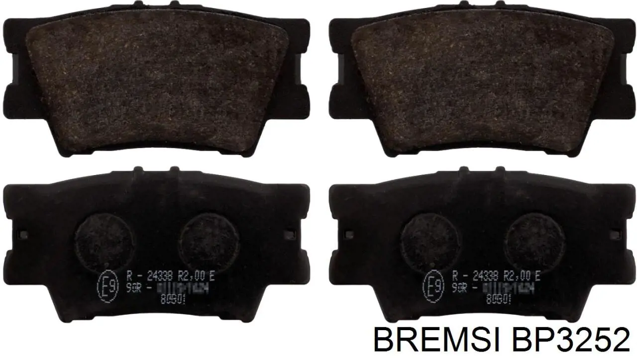 BP3252 Bremsi Колодки гальмівні задні, дискові