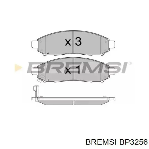 BP3256 Bremsi Передні гальмівні колодки