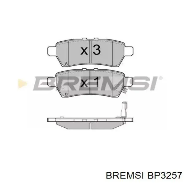 Колодки гальмові задні, дискові BP3257 Bremsi