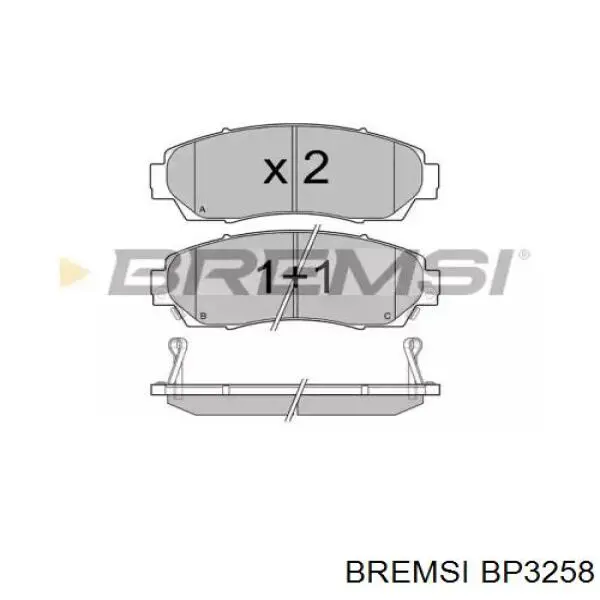 Гальмівні колодки Bremsi BP3258 ціна, від 23.56 USD