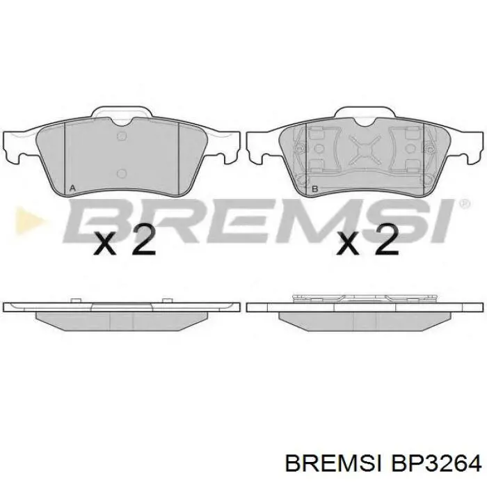 Передні тормозні колодки BP3264 Bremsi