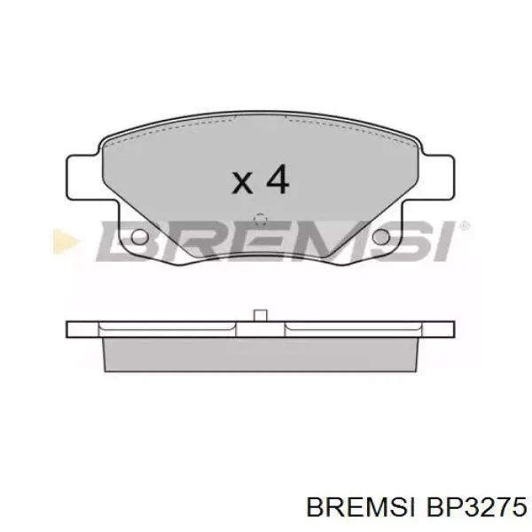 Купити BP3275 Bremsi Задні колодки
