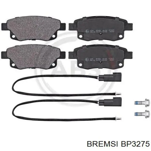 Колодки гальмові задні, дискові BP3275 Bremsi